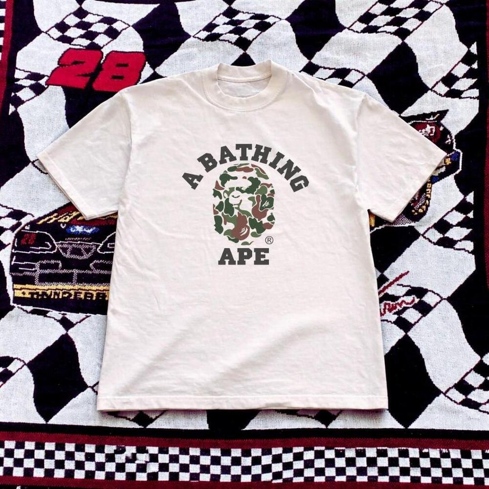 White Bape Camo Ape Tee